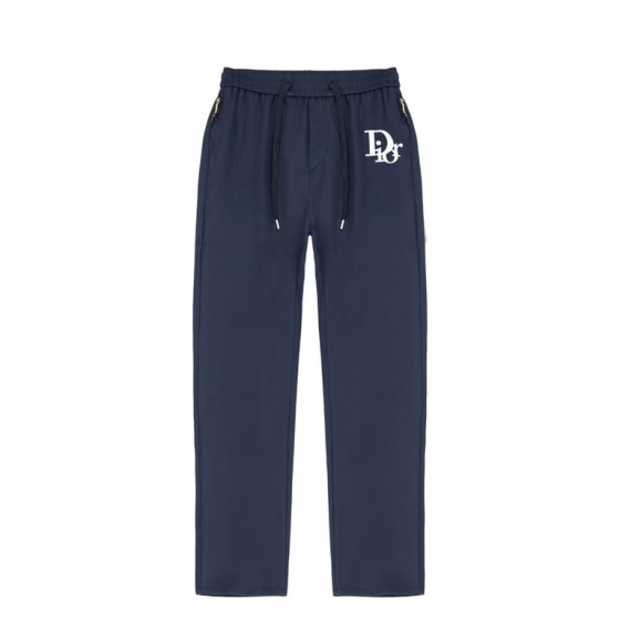 Dior Navy Logo Straight-Leg Track Pants